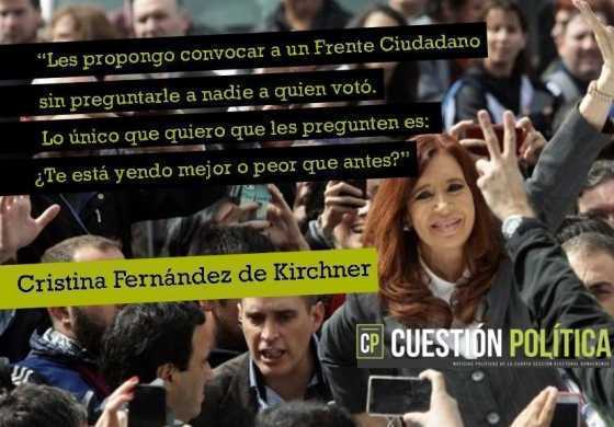 "Les propongo convocar a un Frente Ciudadano sin preguntarle a nadie a quien votó"