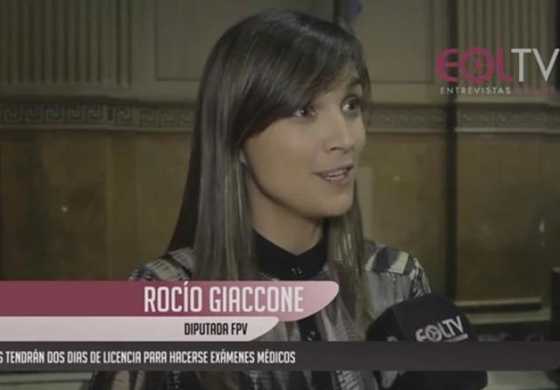Giaccone detalló en qué consta el proyecto que otorga dos días de licencia a los empledos estatales para hacerse exámenes médicos
