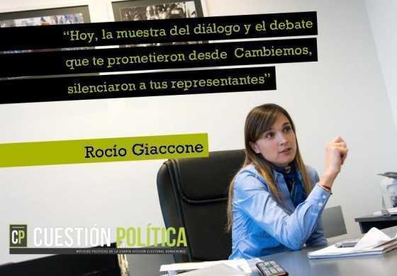 "Hoy, la muestra del diálogo y el debate que te prometieron desde Cambiemos silenciaron a tus representantes" 