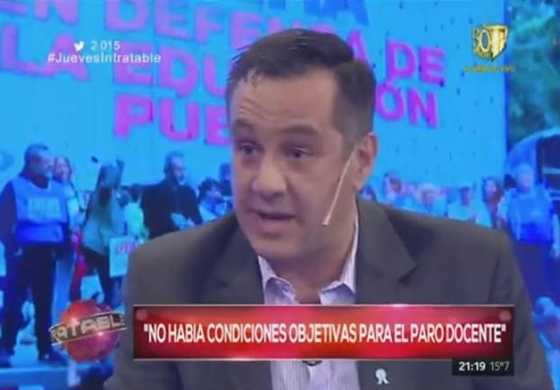 Finocchiaro paso por Intratables y habló del paro docente