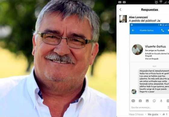  Show de denuncias: Gatica va contra la gestión anterior del FPV, pero le filtran un mensaje suyo donde intimidaría a un militante del PRO local