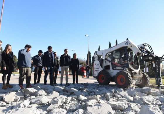  Mosca pasó por la Cuarta y recorrió obras junto Petrecca y Ricchini 