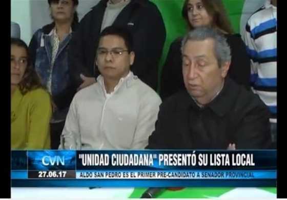  Aldo San Pedro presentó la lista de Unidad Ciudadana 