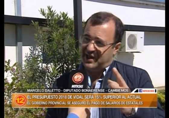 Daletto adelantó que el presupuesto 2018 que enviará Vidal tendrá un 15% de aumento