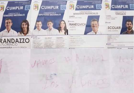  Una amenaza escrita en una boleta del randazzismo, alertó al peronismo local