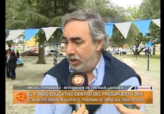  Fernández afirmó que la nueva forma de repartir el Fondo Educativo puede afectar a su distrito