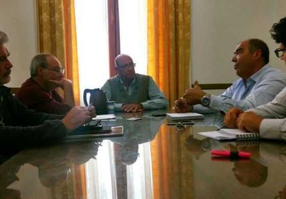 Oscar Sánchez visitó Ameghino, se reunió con entidades agropecuarias y habló de la emergencia agropecuaria