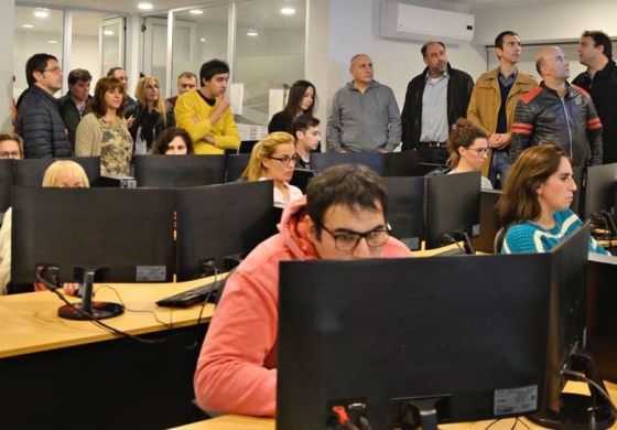  Barroso y Vivani recibieron a Petrecca y Foglia y recorrieron el Centro de Monitoreo