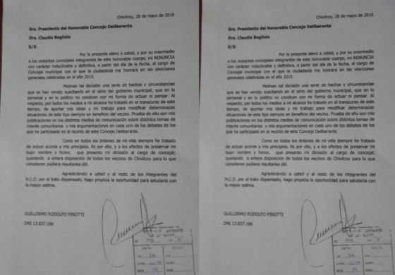  Un edil de Britos renuncia por serias diferencias con la gestión