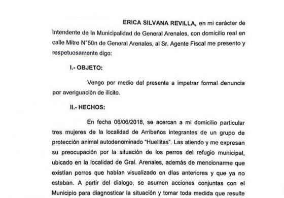 Revilla se presentó ante la Justicia para que se investigue el caso del refugio canino