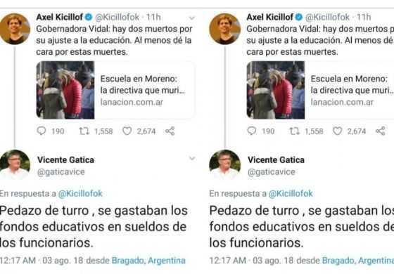  "Pedazo de turro": la respuesta de Gatica a Axel Kicillof