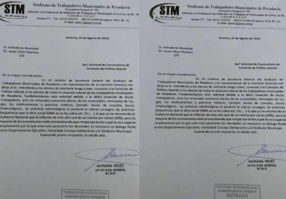 Después del massismo, el Sindicato de Trabajadores municipales pide reunión a Reynoso por la paritaria