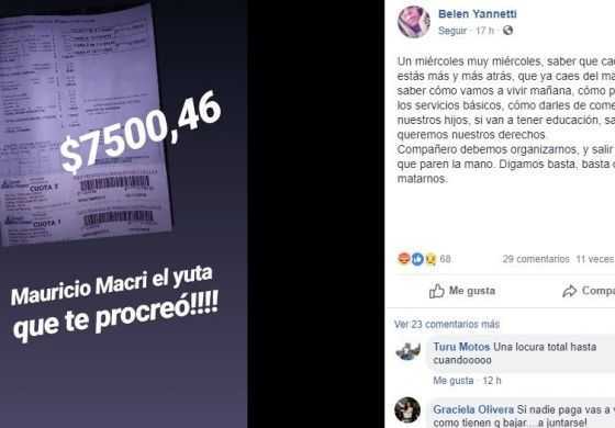  Ex concejal recibió la factura de gas y pidió protesta contra Macri