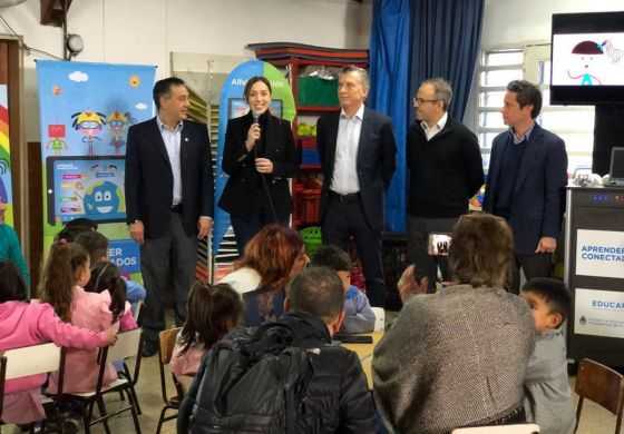 Macri y Vidal lanzaron el programa "Aprender Conectados"