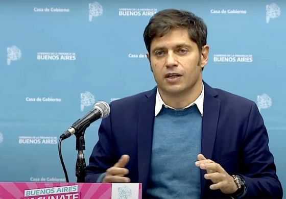 Kicillof anunció la vacunación libre para mayores de 55 años 