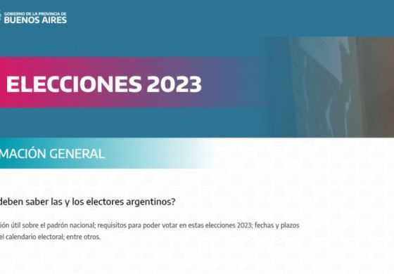 Provincia lanzó el sitio &ldquo;Elecciones 2023&rdquo;