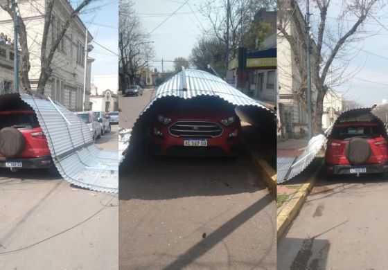  El temporal voló el techo de una comisaría y el Municipio culpó a la gestión del exintendente Gatica