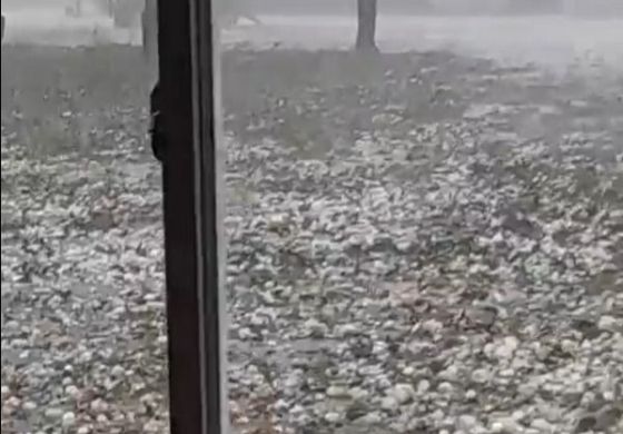 Una granizada sorprendió a Ameghino y hay alerta climática en la Cuarta