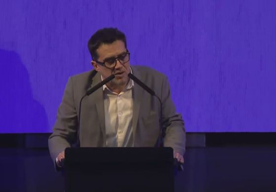 El candidato de Milei en la Cuarta dio un discurso de un minuto en su acto lanzamiento