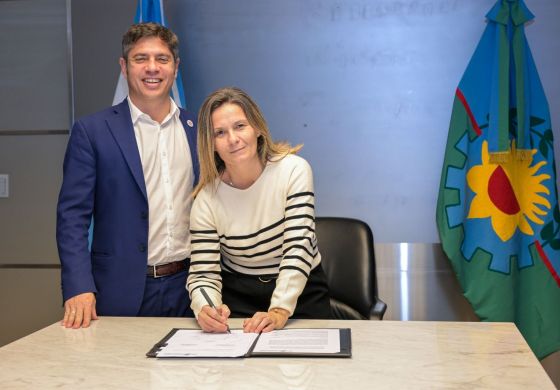 María José Gentile sumó otra foto con Axel Kicillof: antes de ir a la cumbre PRO firmó un acuerdo con la Provincia