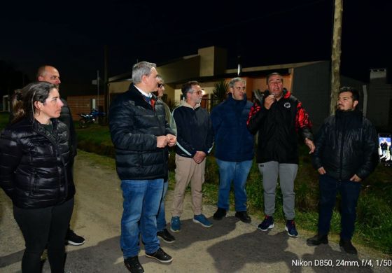 Iluminado: Golía celebró con vecinos las 500 cuadras con luces led